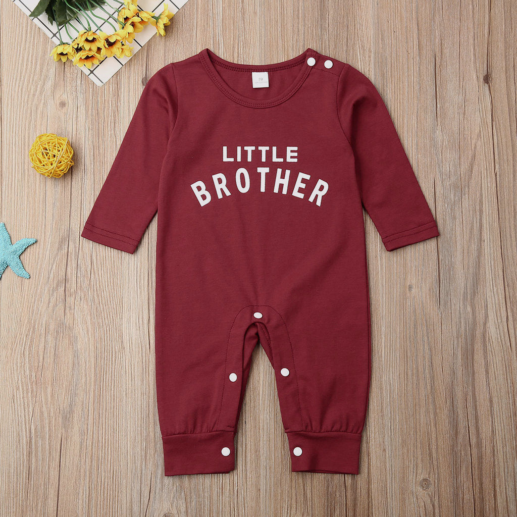 Male Alphabet Long Sleeved Romper Newborn Baby Jumpsuit Female Baby Casual Romper