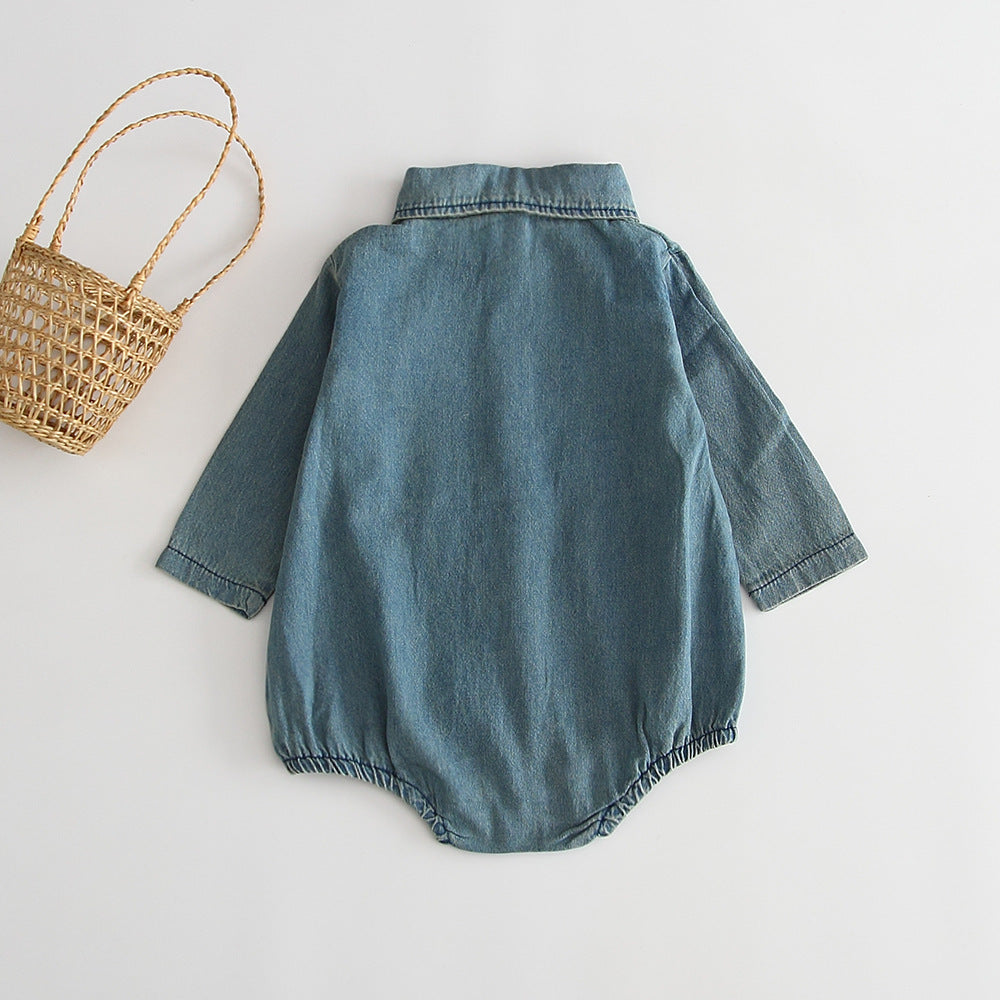 Fall denim jumpsuit